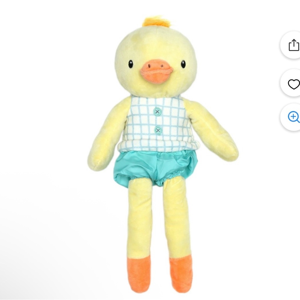 Spark Create Imagine 15”Plush Duck - Soft Baby Plush makes Rattle Sound
